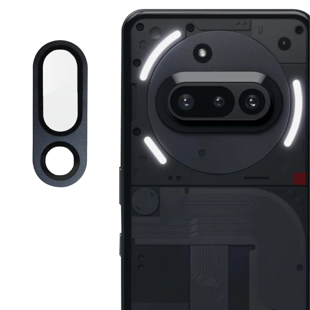 Black Metallic camera ring lens guard for Nothing Phone 3a — Goodsys