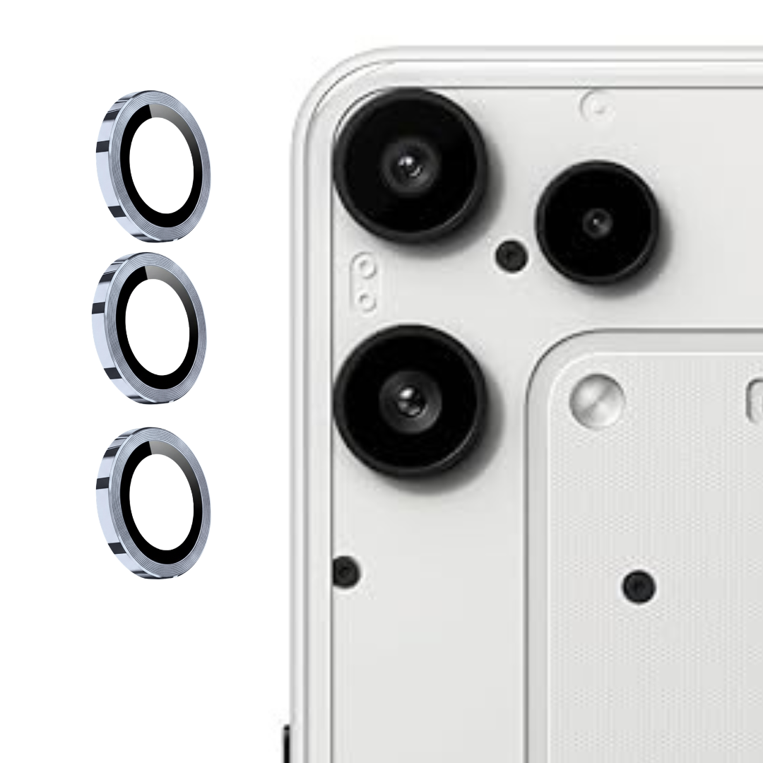 Silver Metallic camera ring lens guard for Nothing Phone 3a Lite — Goodsys
