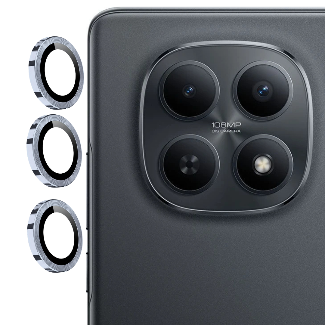 Silver Metallic camera ring lens guard for Redmi Note 15 — TechGuard