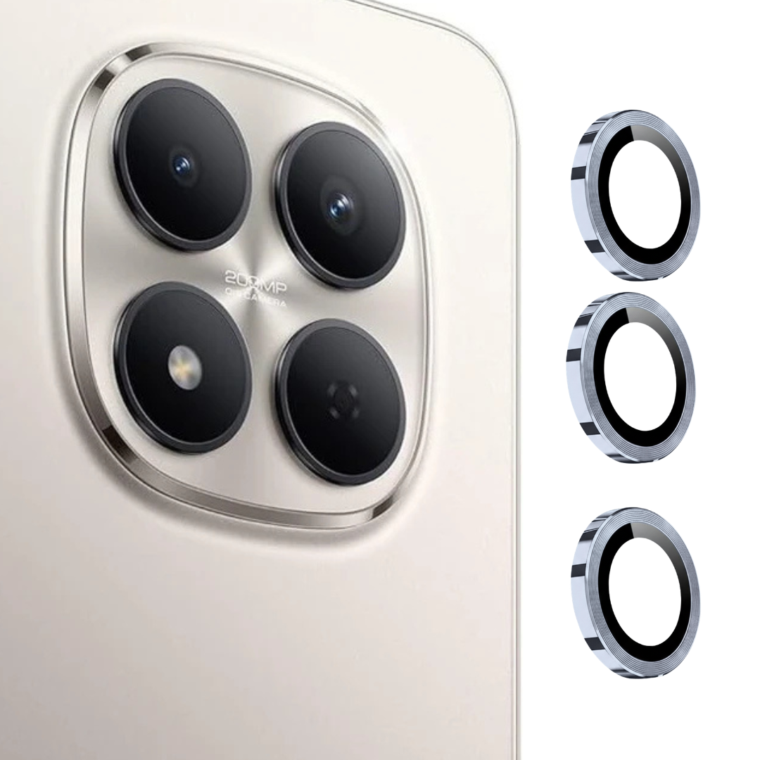 Silver Metallic camera ring lens guard for Redmi Note 15 Pro — TechGuard