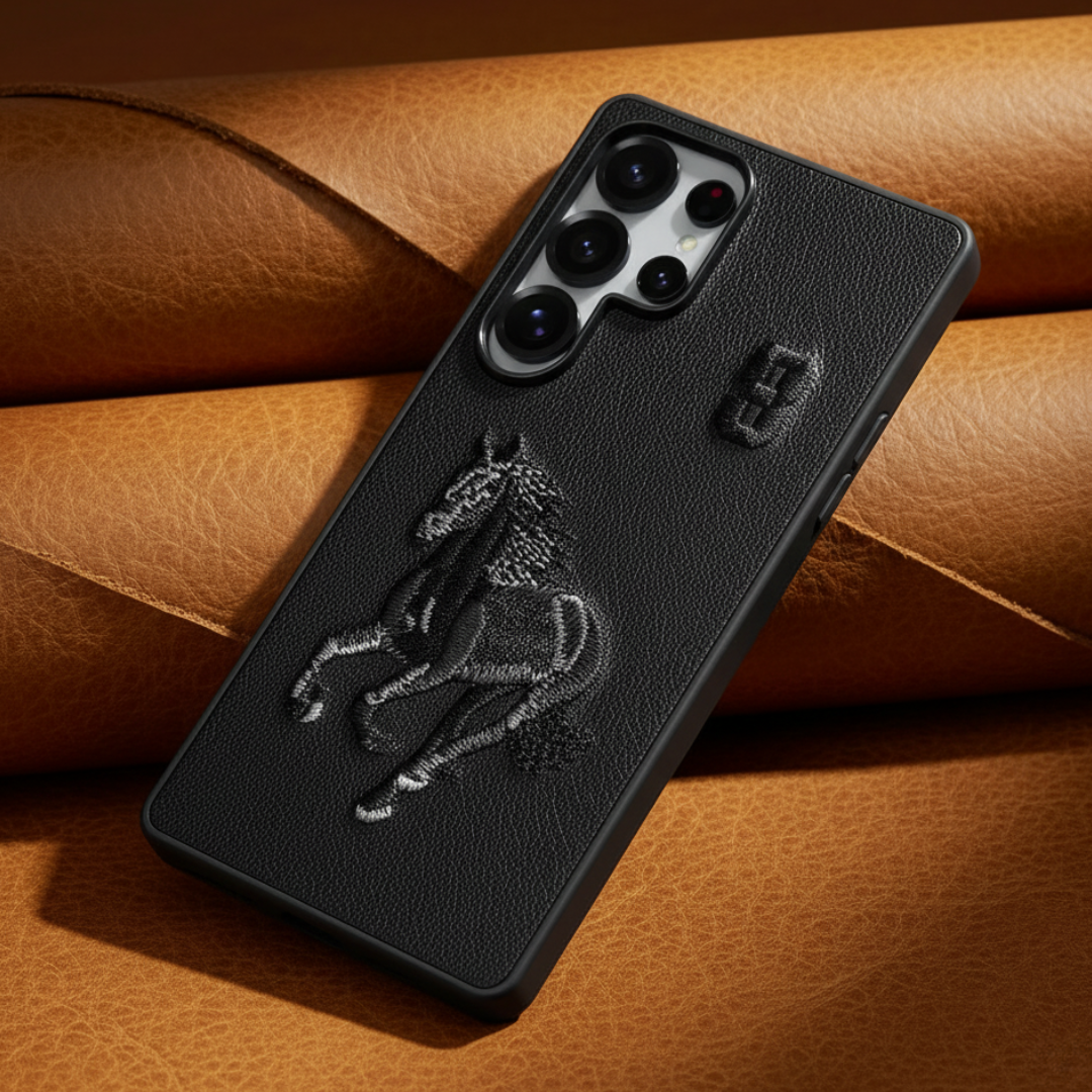 Black Leather Horse No. 3 OC Ornamented for Samsung S25 Ultra — Goodsys