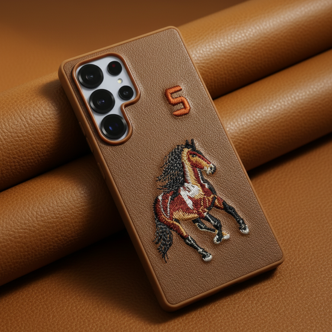 Brown Leather Horse No. 5 OC Ornamented for  Samsung S25 Ultra — Goodsys