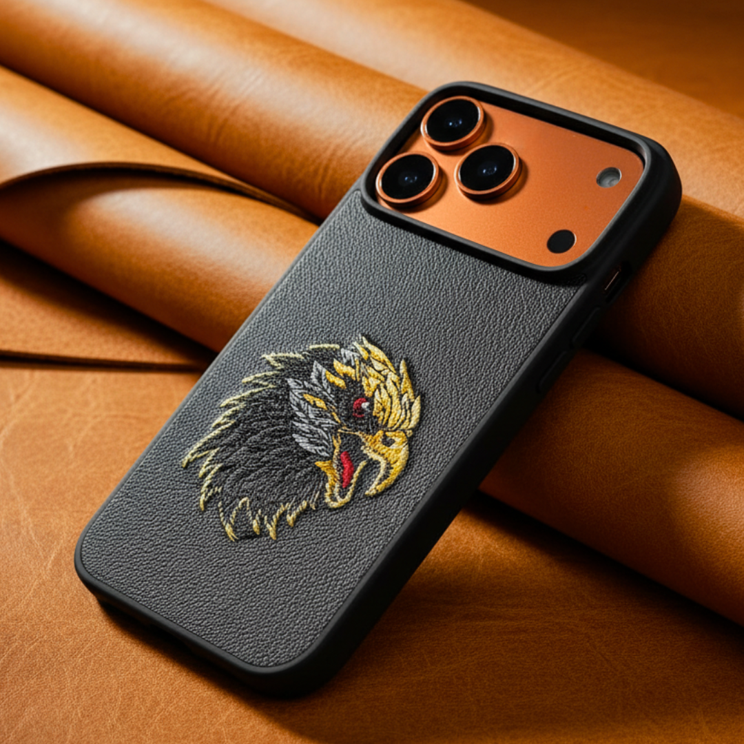 Black Leather Eagle OC Ornamented for Apple iphone 17 Pro — Goodsys