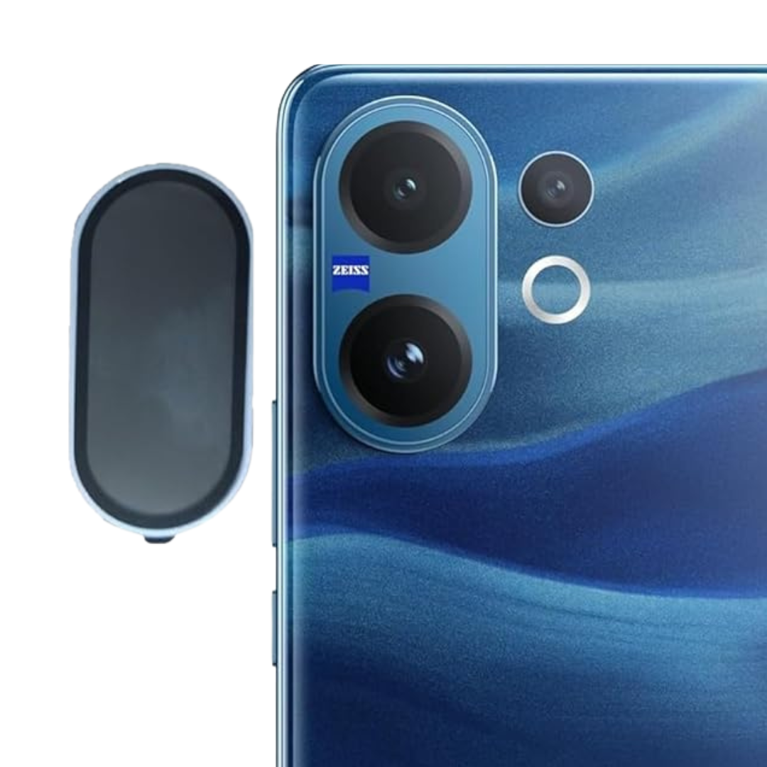 Sierra Blue Metallic camera ring lens guard for Vivo V60 — TechGuard