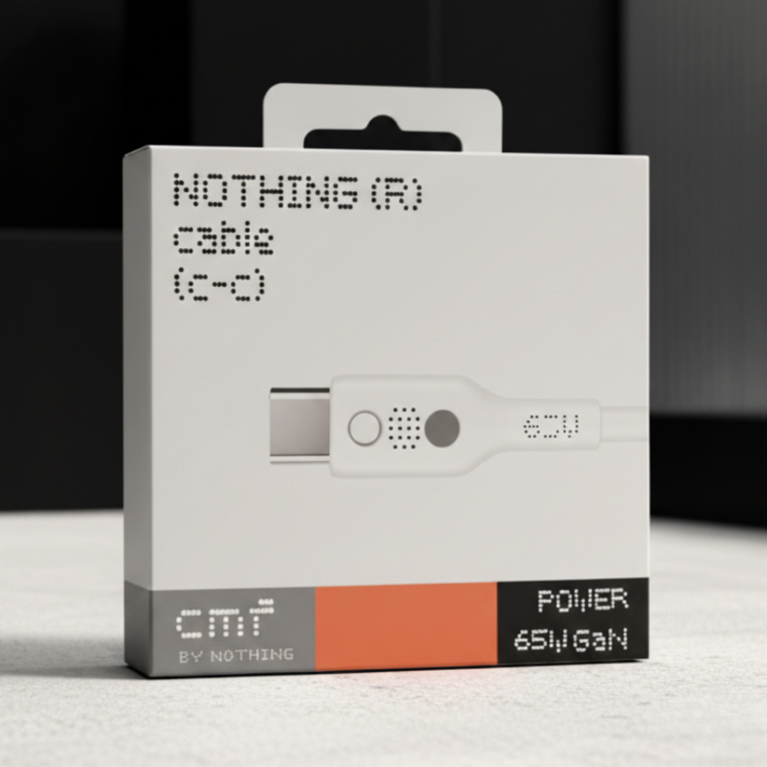 NOTHING 65W WHITE Type C to C Super Fast Charging & Quick Data Transfer Cable