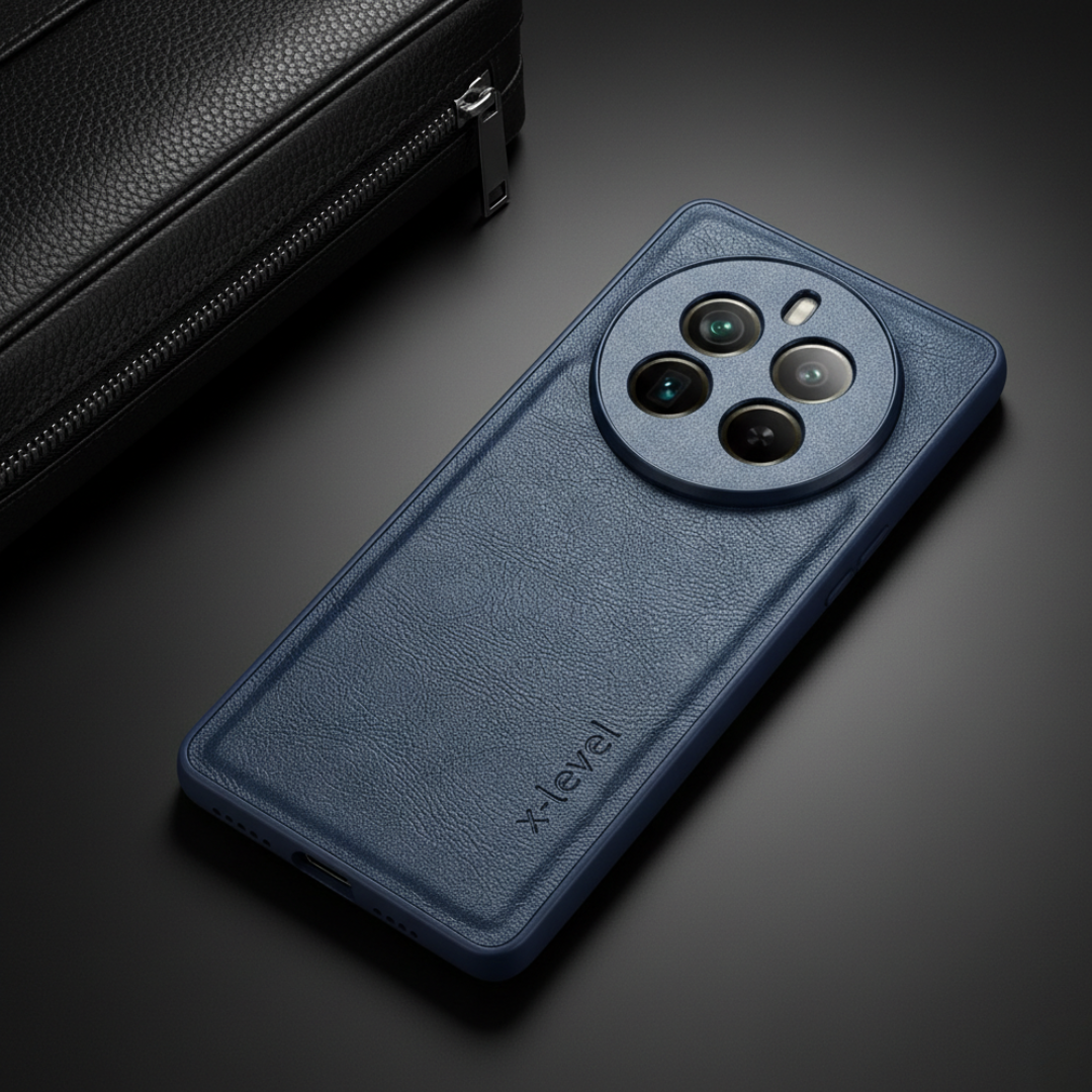 X-LEVEL Blue Leather Case for Realme 12 Pro 5g — TechGuard