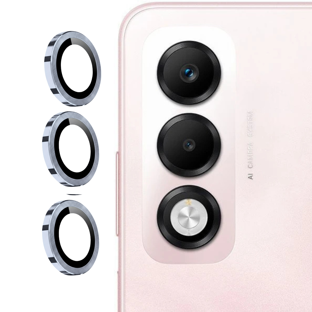 Silver Metallic camera ring lens guard for Oppo K13X — TechGuard