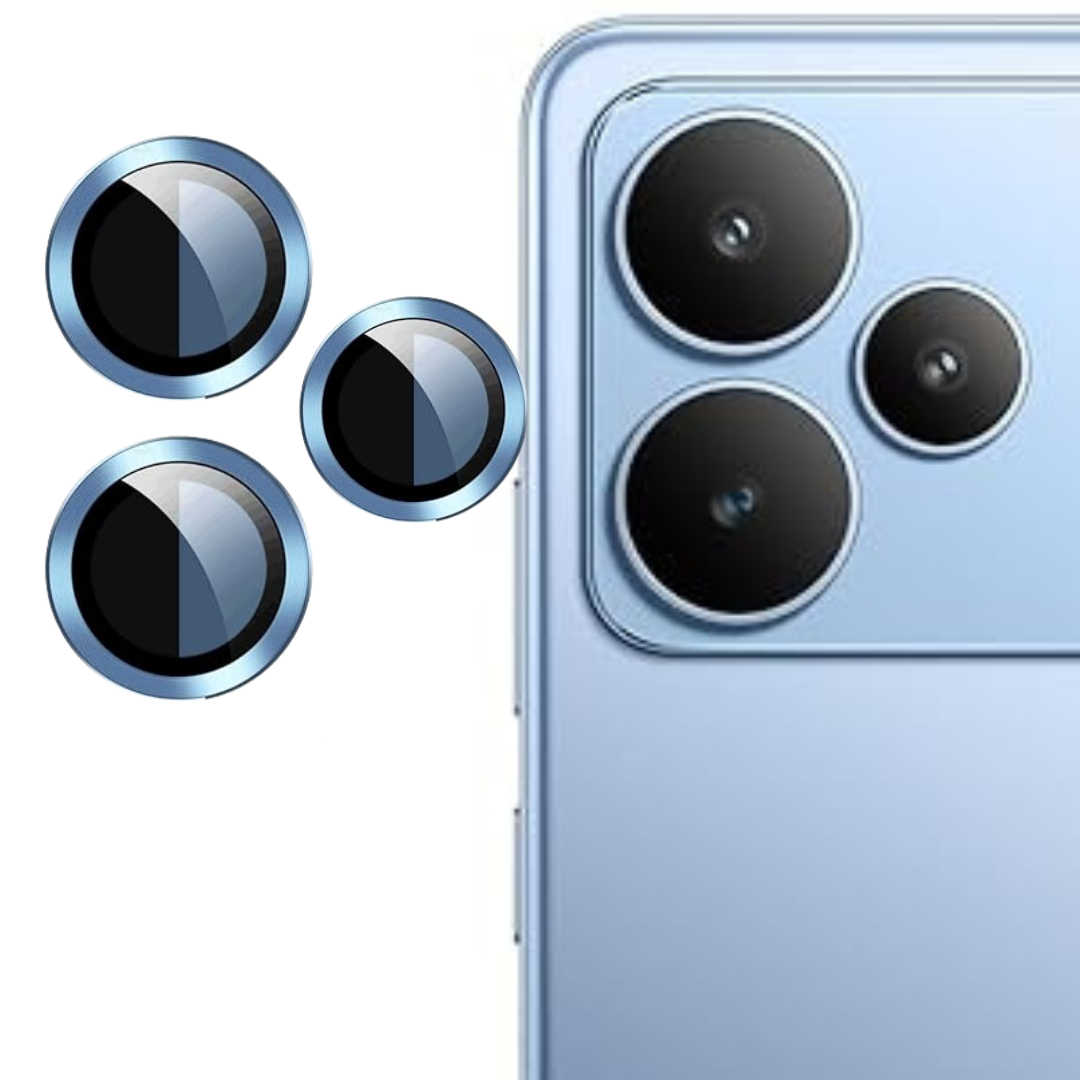 Blue Metallic camera ring lens guard for Realme P4 — TechGuard
