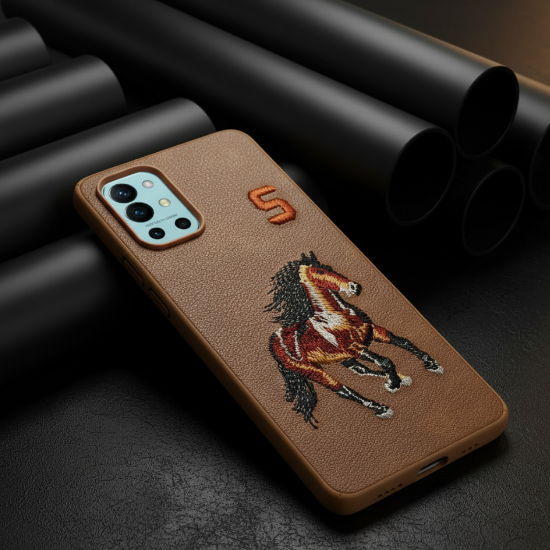 Brown Leather Horse No. 5 OC Ornamented for Oneplus 9r — Goodsys