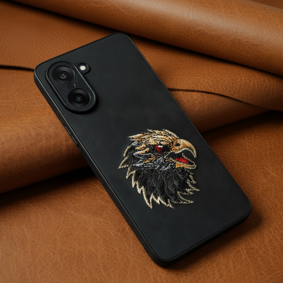 Black Leather CP Eagle Ornamented for Oneplus Nord Ce 5 — Goodsys