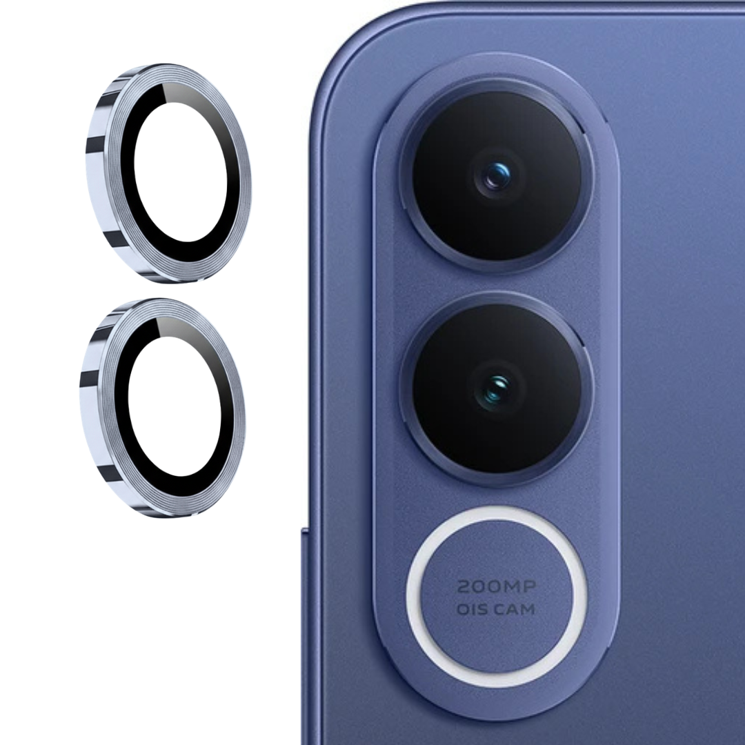 Silver Metallic camera ring lens guard for Vivo V70 FE — TechGuard