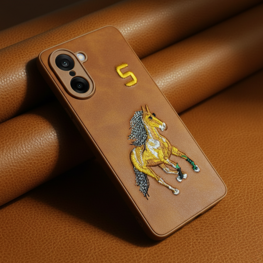 Brown Leather CP Horse No. 5 Ornamented for Oneplus Nord Ce 5 — Goodsys