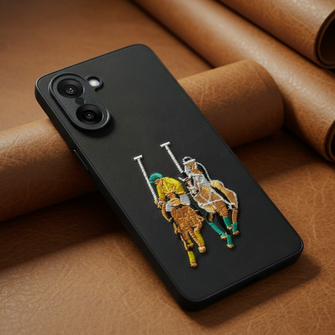 Black Leather CP Dual Horse Rider Ornamented for Oneplus Nord Ce 5 — TechGuard