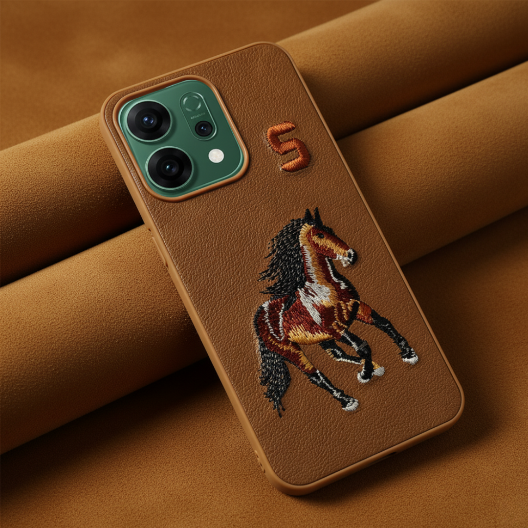 Brown Leather Horse No. 5 OC Ornamented for Oppo Reno 14 — Goodsys