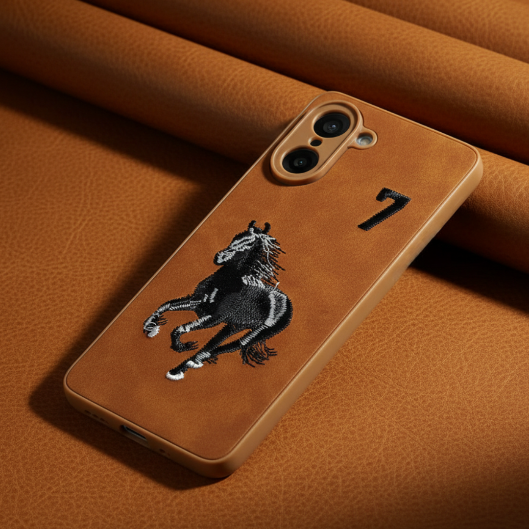 Brown Leather CP Horse No. 7 Ornamented for Oneplus Nord Ce 5 — Goodsys