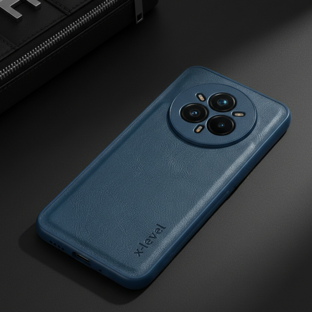 X-LEVEL Blue Leather Case for Realme 14 Pro — TechGuard