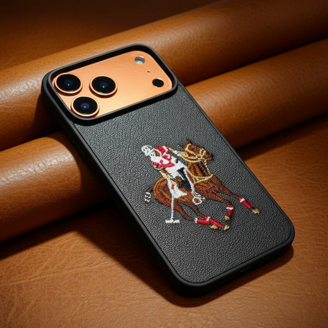 Black Leather Horse Rider OC Ornamented for Apple iphone 17 Pro Max — Goodsys