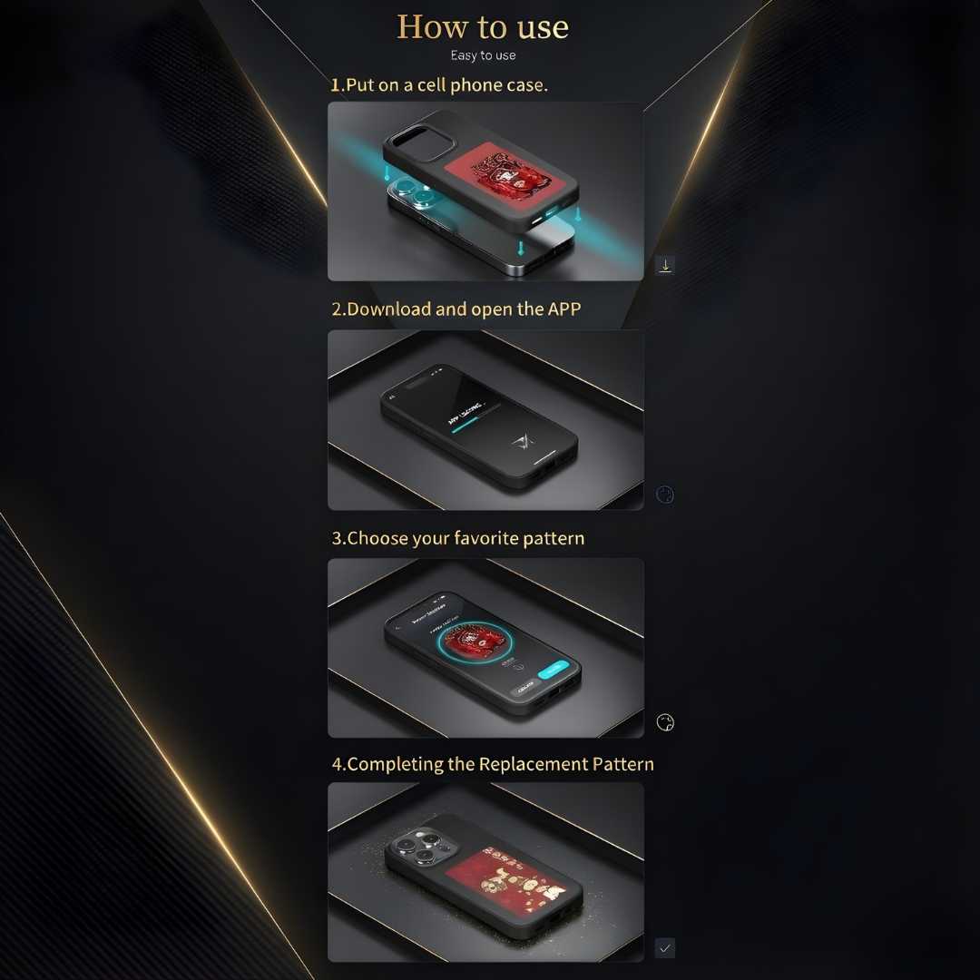 White NFC Integration & E-Ink Technology Case for Apple Iphone 13