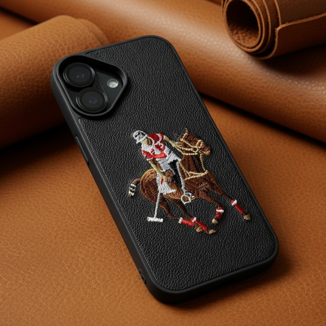 Black Leather Horse Rider OC Ornamented for Apple iphone 17 — Goodsys