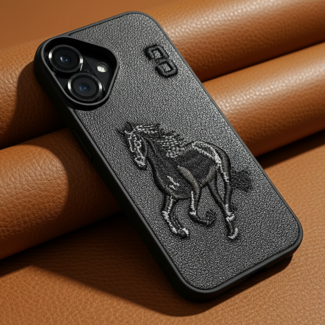 Black Leather Horse No. 3 OC Ornamented for Apple iphone 17 — Goodsys