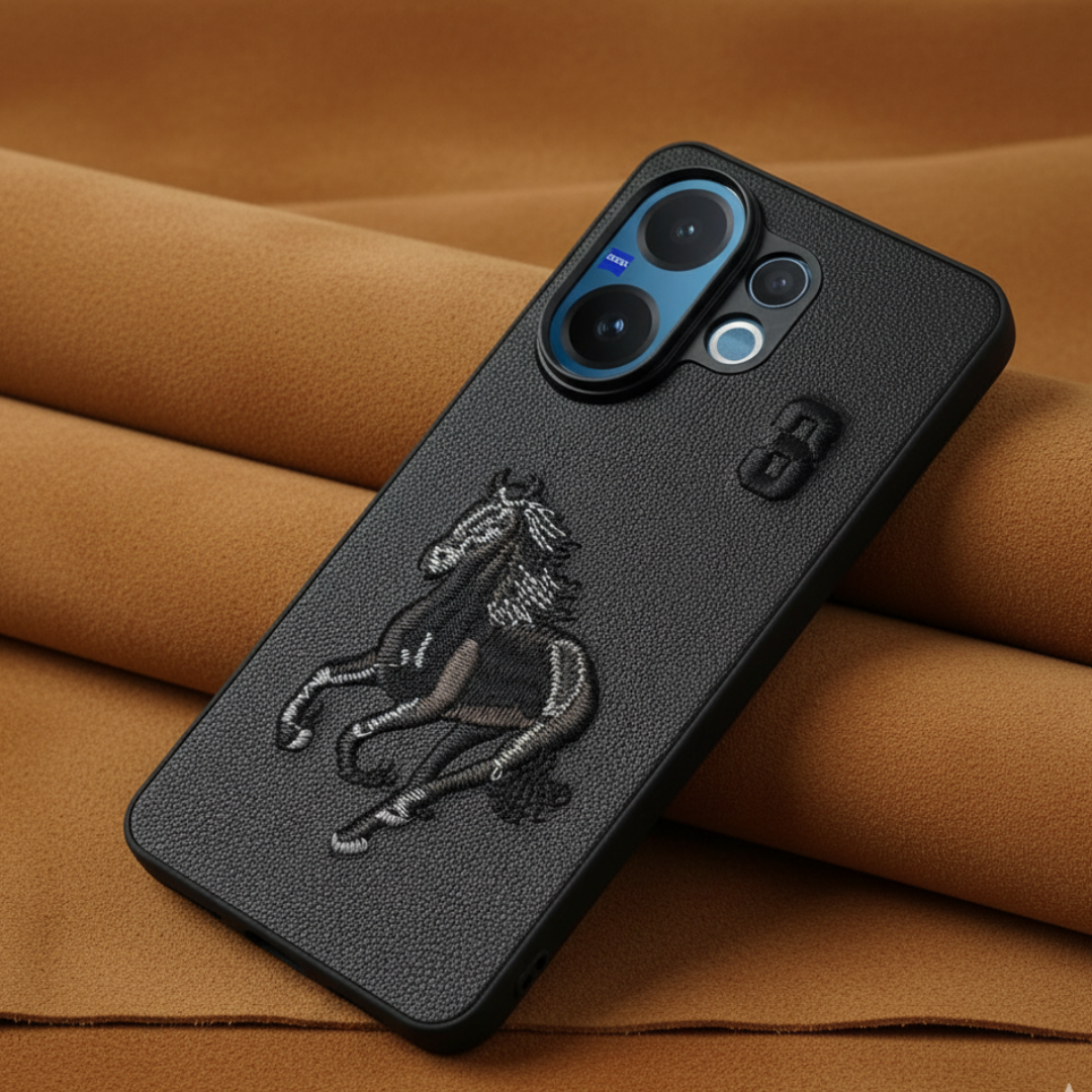 Black Leather Horse No. 3 OC Ornamented for Vivo V60 — Goodsys