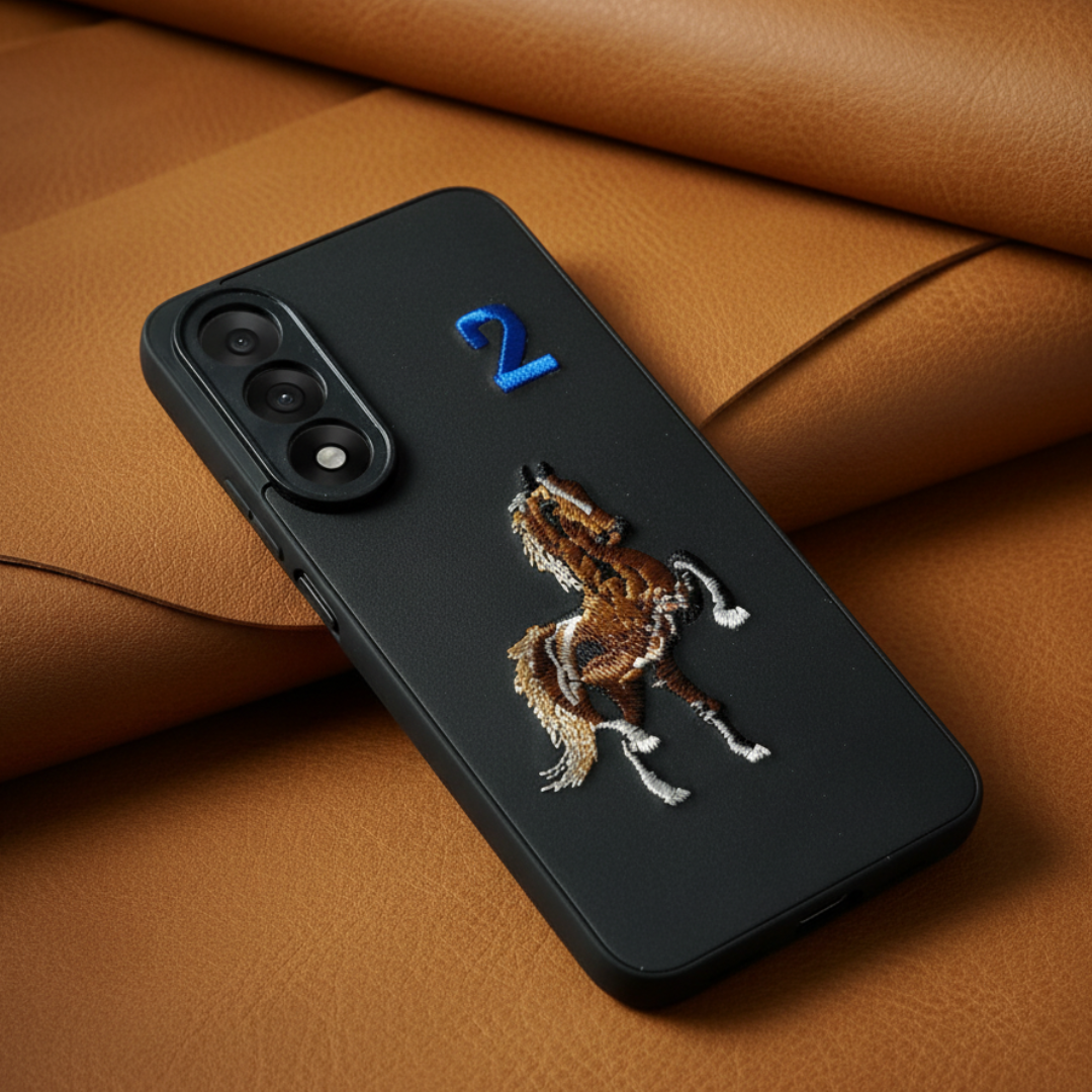 Black Leather CP Horse No.2 Ornamented for Oneplus Nord 5 — Goodsys