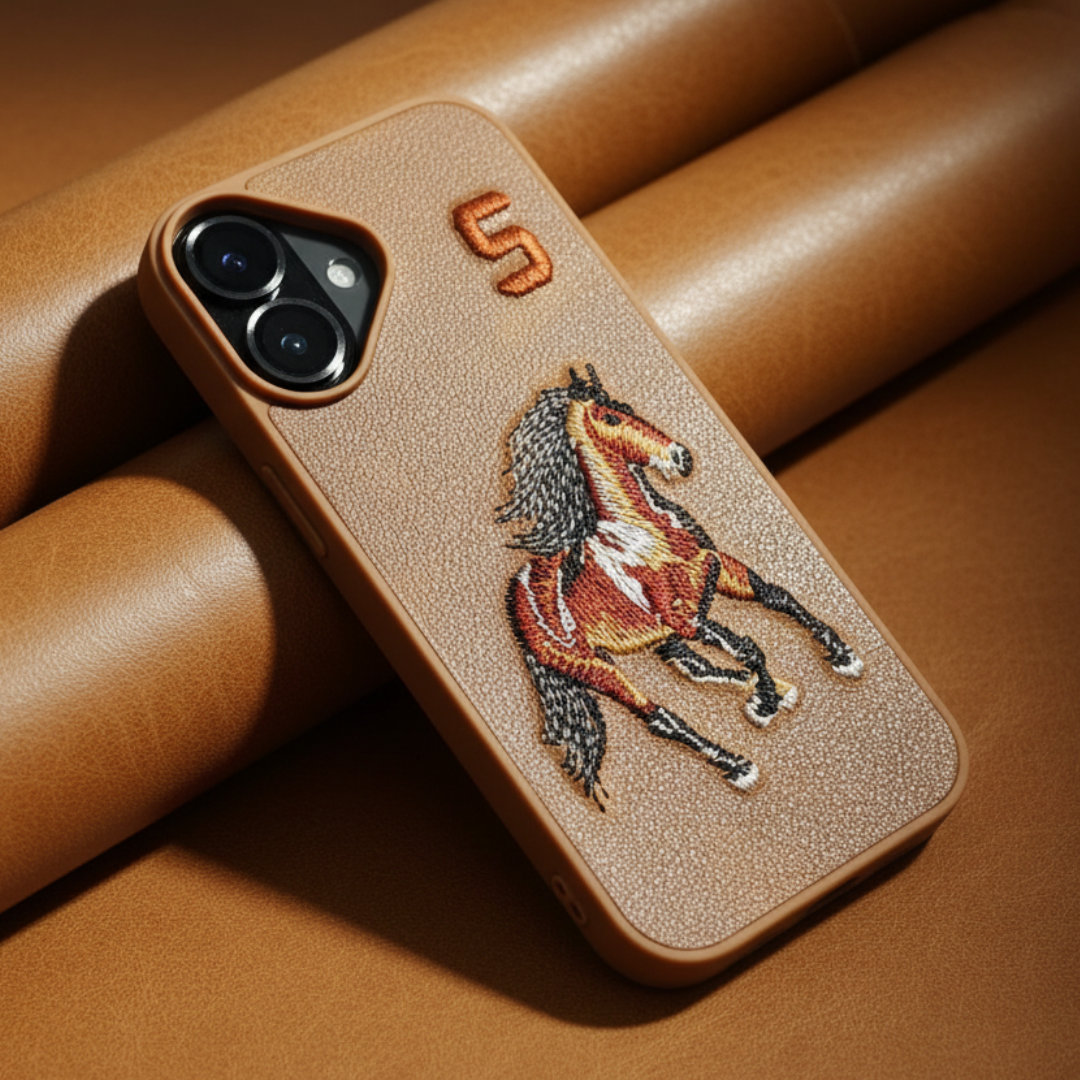 Brown Leather Horse No. 5 OC Ornamented for Apple iphone 17 — Goodsys