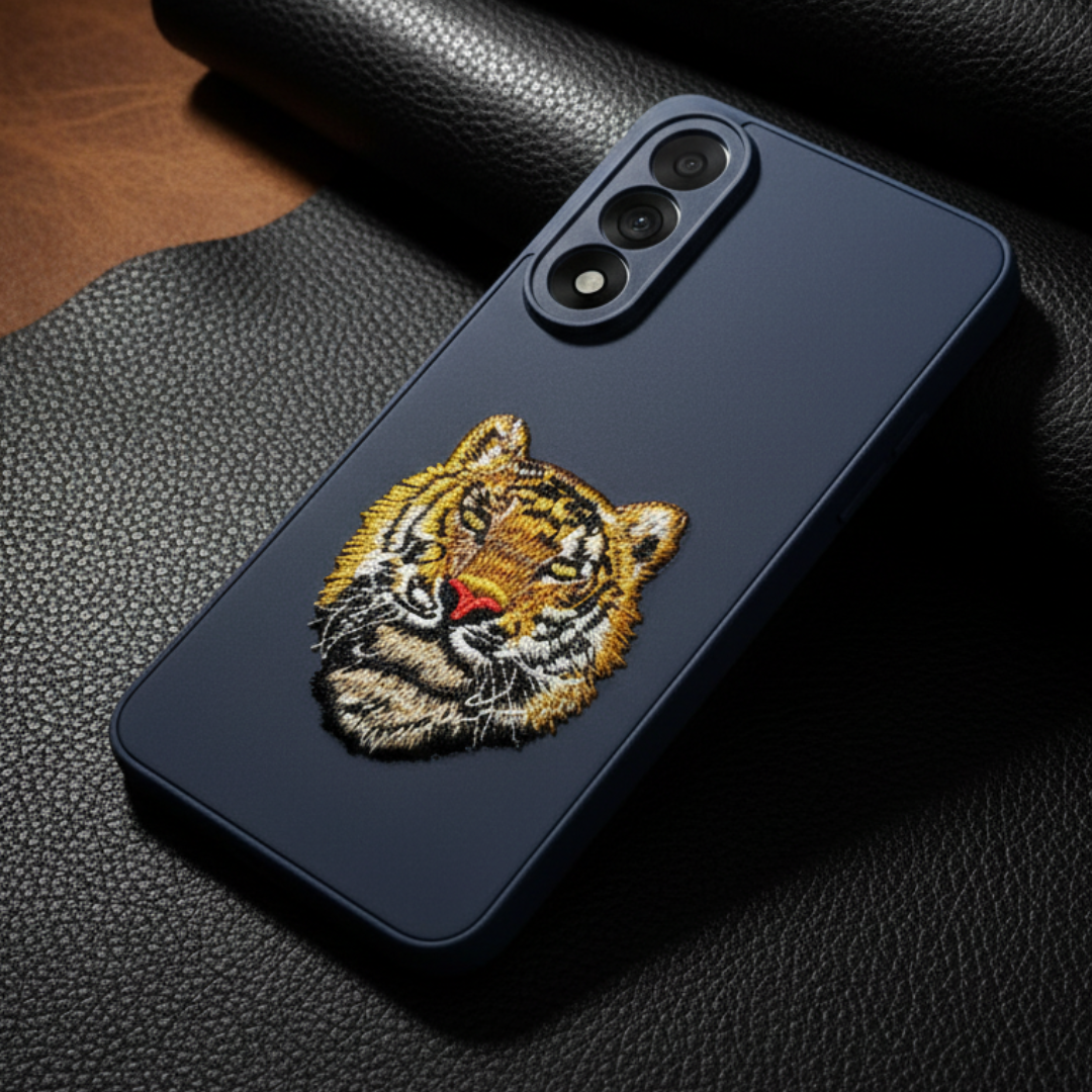 Blue Leather CP Yellow Lion Ornamented for Oneplus Nord 5 — Goodsys