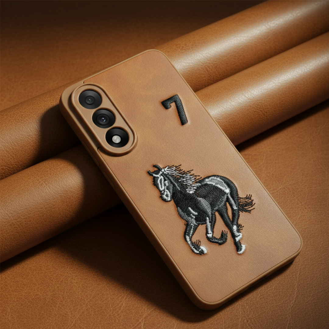 Brown Leather CP Horse No. 7 Ornamented for Oneplus Nord 5 — Goodsys
