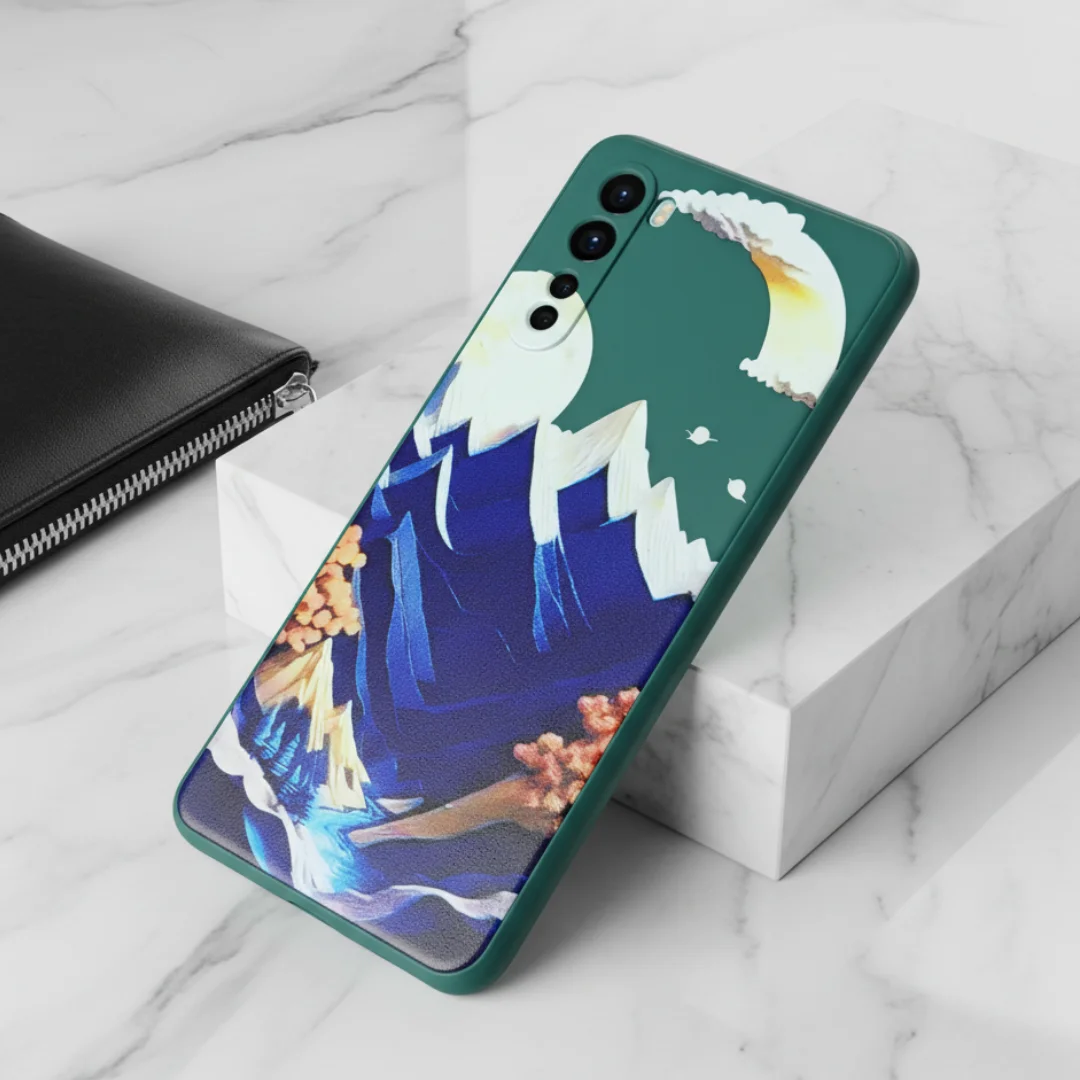 Green  Embossed Scenery Silicone case for Oneplus Nord — Goodsys
