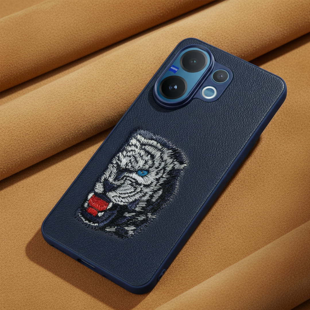 Blue Leather Blue Lion OC Ornamented for Vivo V60 — Goodsys