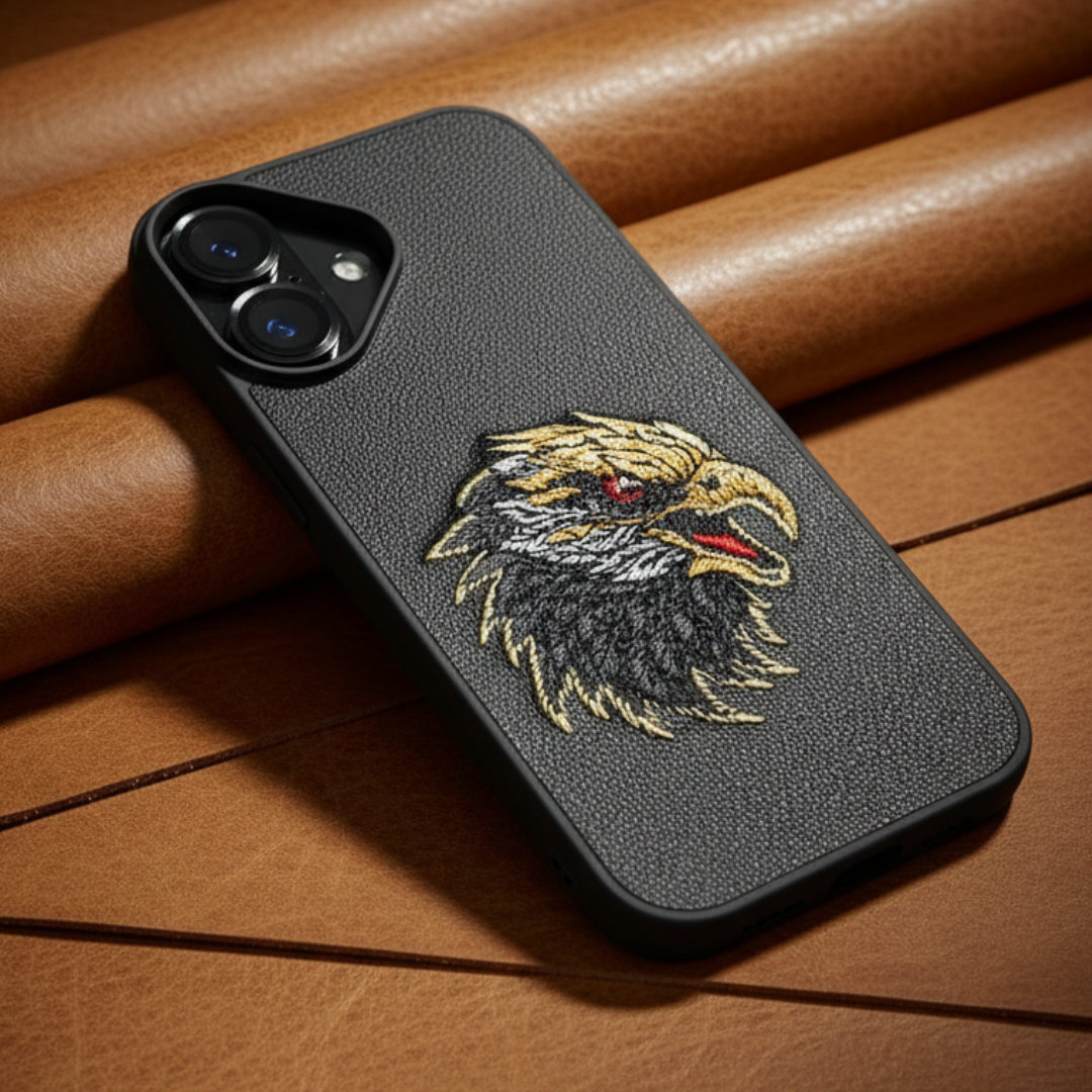 Black Leather Eagle OC Ornamented for Apple iphone 17 — Goodsys