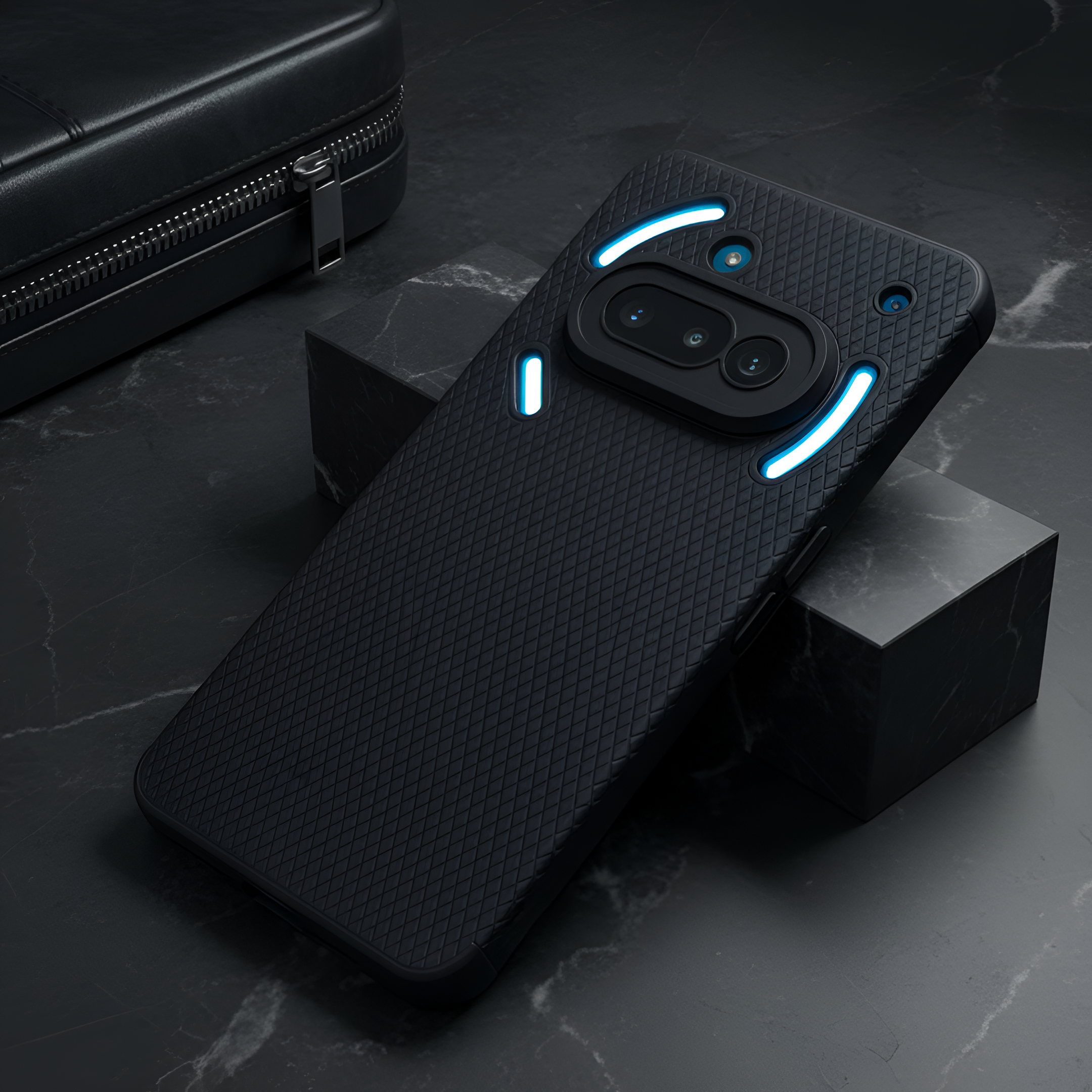 Black Line Wave Silicone Case for Oneplus Nothing Phone 3A — Goodsys