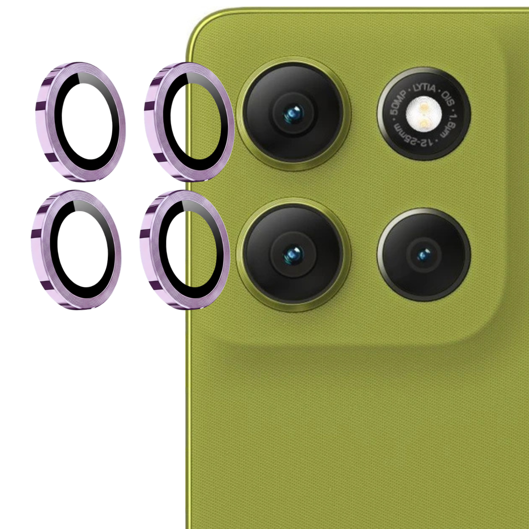 Pink Metallic camera ring lens guard for Motorola G86 Power — TechGuard
