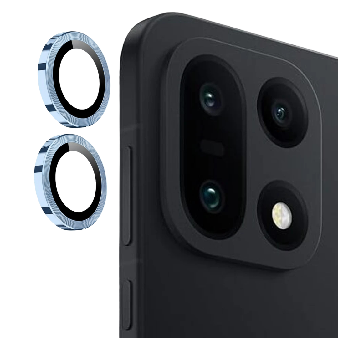 Blue Metallic camera ring lens guard for Oneplus 15 — TechGuard