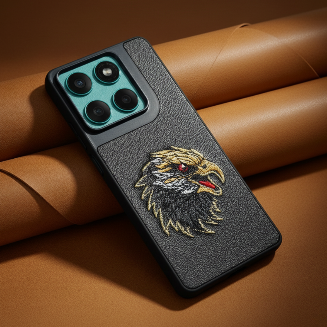 Black Leather Eagle OC Ornamented for Motorola Edge 60 Fusion — Goodsys