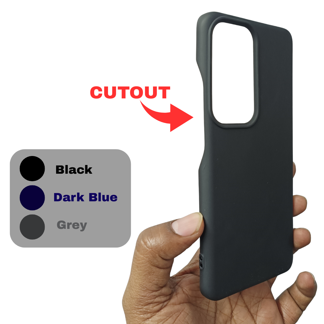 Black Silicone Case for Vivo V30 Pro