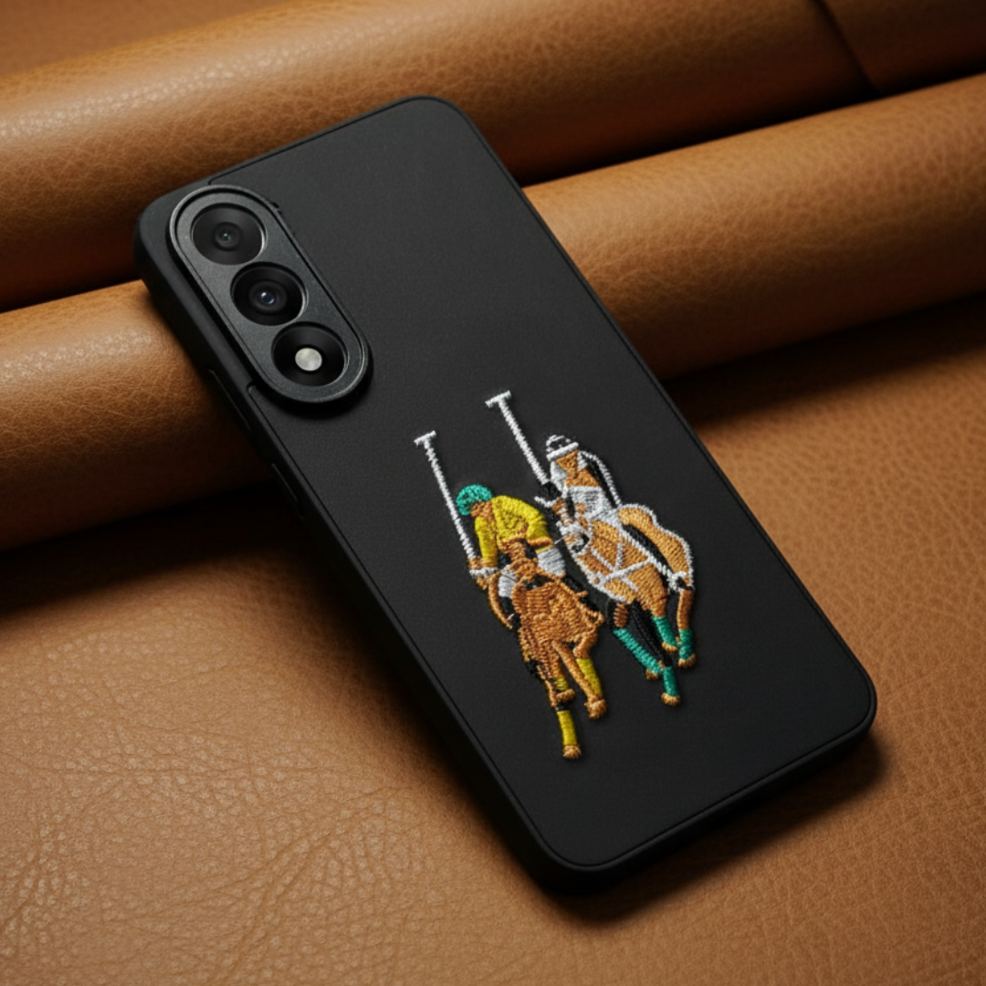 Black Leather CP Dual Horse Rider Ornamented for Oneplus Nord 5 — TechGuard