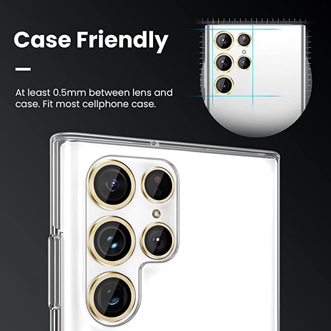 Golden Metallic camera ring lens guard for Samsung S26 ultra