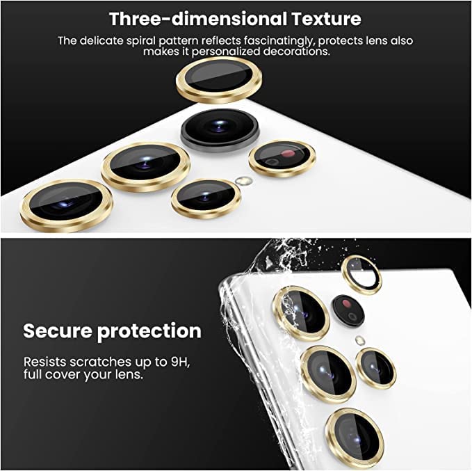 Golden Metallic camera ring lens guard for Samsung S26 ultra