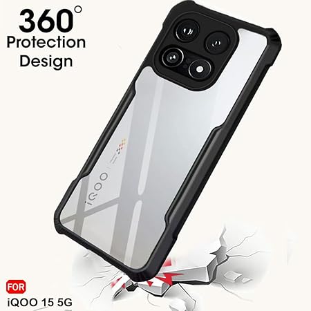 Hybrid Shockproof protective transparent Silicone Case for iQOO 15r