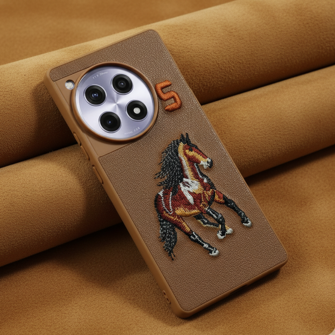 Brown Leather Horse No. 5 OC Ornamented for Oneplus 12r — Goodsys