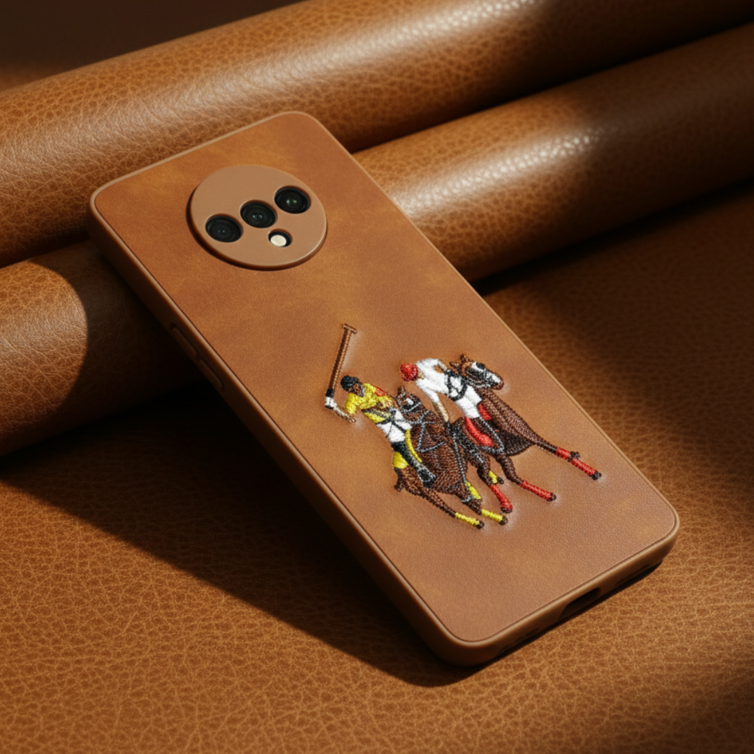 Brown Leather CP Dual Horse Rider Ornamented for Oneplus 7T — Goodsys