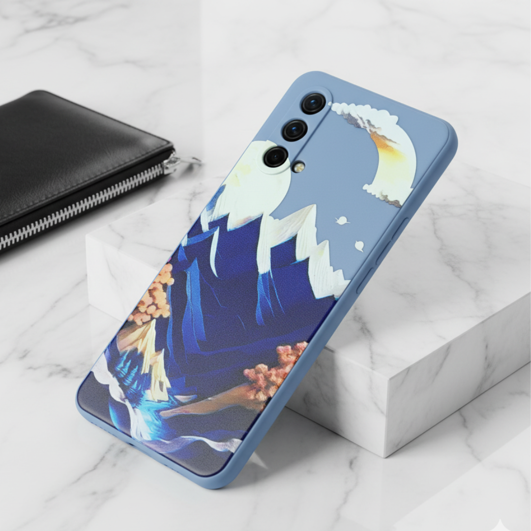 Blue Embossed Scenery Silicone case for Oneplus Nord Ce — Goodsys