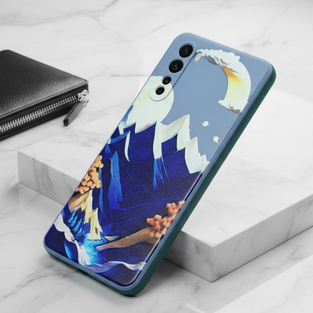 Blue Embossed Scenery Silicone case for Oneplus Nord — Goodsys