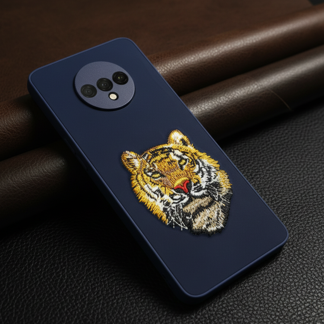 Blue Leather CP Yellow Lion Ornamented for Oneplus 7T — Goodsys