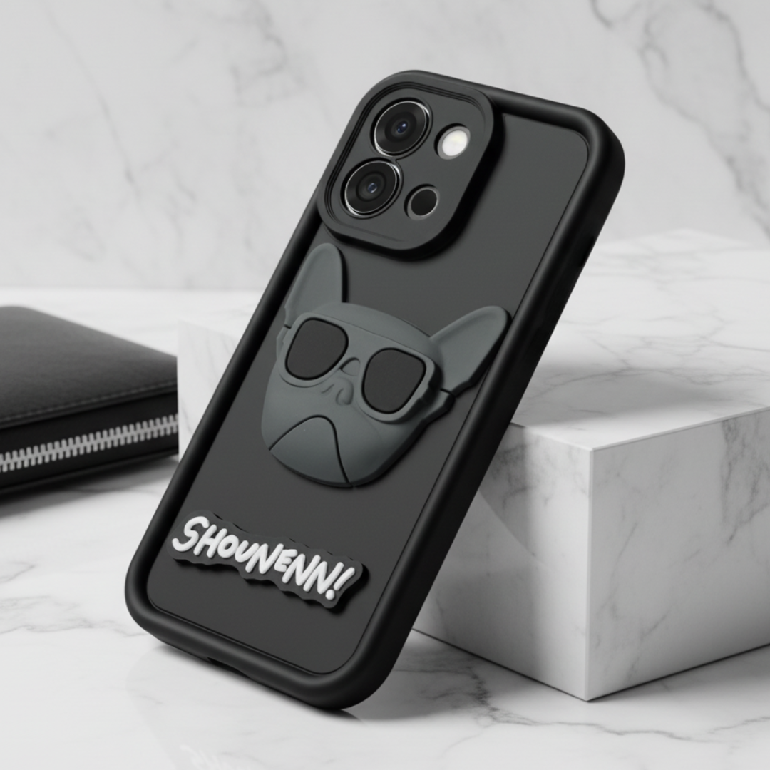 Black SHOUNENN BULLDOG Silicone case for Oneplus 13s — Goodsys