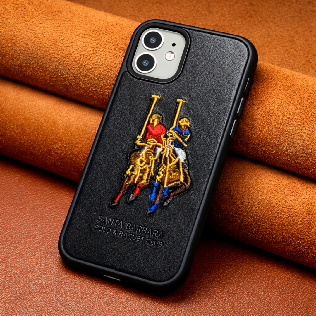 Black Leather Colorfull Dual Horse for Apple iPhone 11 — Goodsys