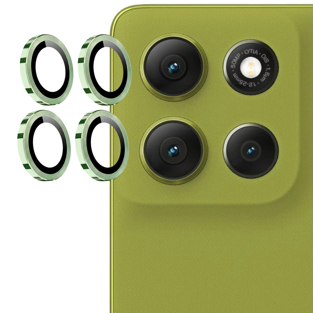 Light Green Metallic camera ring lens guard for Motorola G86 Power — TechGuard