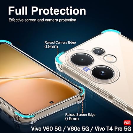 SilicaClear Transparent Silicone Case for Vivo V60e